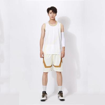 China Wholesale Antibacterial Basketball Tank Top Sets Mesh Breathable Men Basketball Jerseys Basketball Uniforms for sale