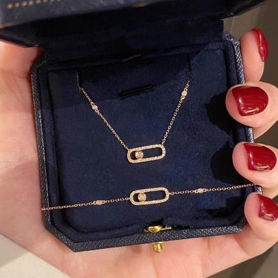 China Trendy High quality s925 silver gold-plated Korean version creative charming simple pendant necklace women's high-end jewelry wholesale for sale