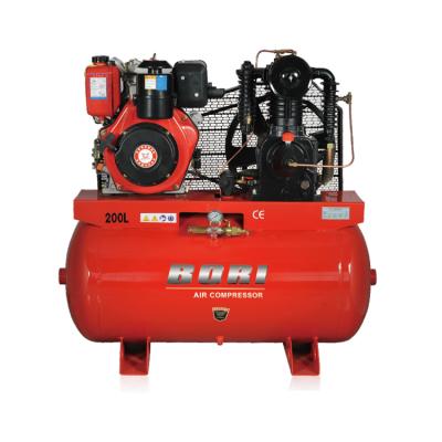 China 20 years factory wholesale diesel powered air compressor OIL-LESS for sale