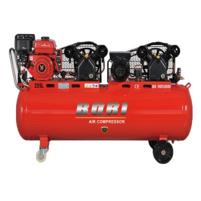 China Oil Free Factory Manufacturing Gasoline 2 Cylinder Portable Air Compressor for sale