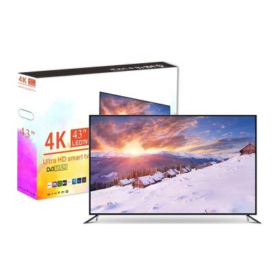 China Hotel TV Ultrathin Tempered Living Room TV 43 Inch WiFi Smart TV UHD FHD 4K LED TV 43 for sale