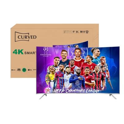 China Factory OEM 65inch 4K Curved Full Screen LCD TV Living Room Hotel TV 65 inch Smart TV Television for sale