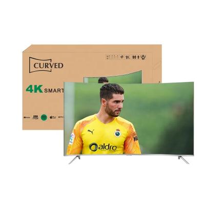 China Living Room Hotel TV Factory OEM Curved TV 55 Inch 4K Ultra HD LED TV 55 Inch Smart TV for sale