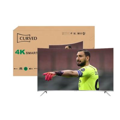 China Living Room Hotel TV Curved TV 55 Inch 4K UHD Smart TV 55 Inch Explosion Proof Television for sale