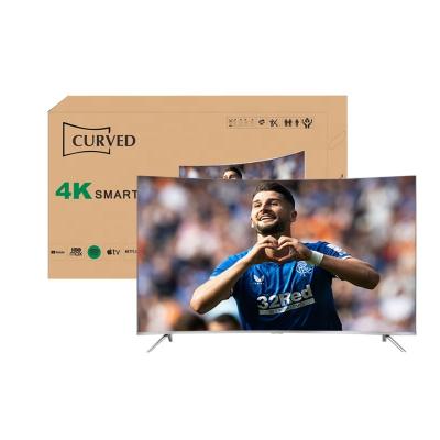 China Living Room Hotel TV In Stock Curved 4K Smart TV 55 Inch Ultra HD LED TV 55 Inch TV for sale