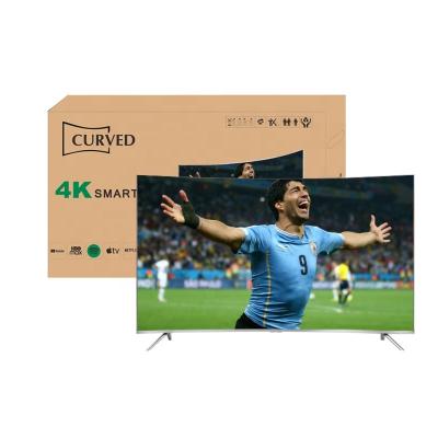 China Hot Selling Hotel Living Room TV 55 Inch Full Screen UHD 4K LED TV 55 Curved Smart TV for sale