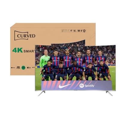 China Hotel Promotional 65 Inch Curved Television 65 Inch Full Screen Smart TV 4K Ultra HD LED Living Room TV for sale