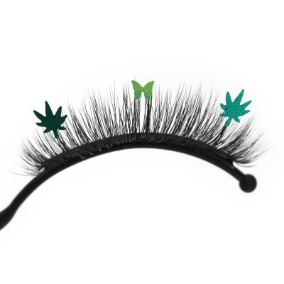 China Durable Vegan 3d Cruelty Free Magnetic Sequin Leaf 3d Maple Leaf Diy Eyelashes for sale