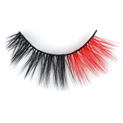 China NEW STYLE Lashes Double Feather False Color With Eyelash Box for sale