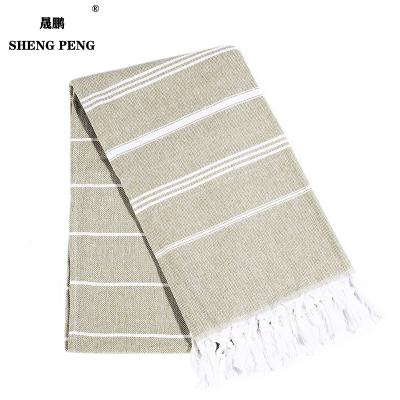 China 2021 Amazon Hypoallergenic Hot Sale Thick Beach Towel Custom Print Large For Teens Turkish Beach Towel for sale