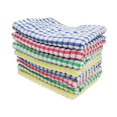 China Compressed Water Dish Cleaning Cloth Dinner Table Tea Towel Absorbent 100% Cotton Kitchen Towels for sale