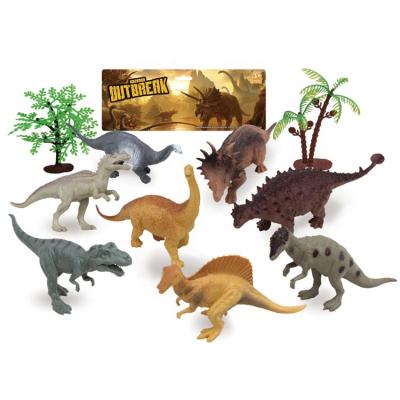 China Educative ; Interactive Realistic Dinosaur Toy Figure Playset with Trees for sale