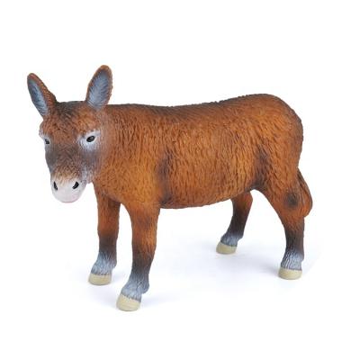 China Educative ; Cotton Farm Interactive Plastic Stuffed Animals Soft Donkey Toy for sale