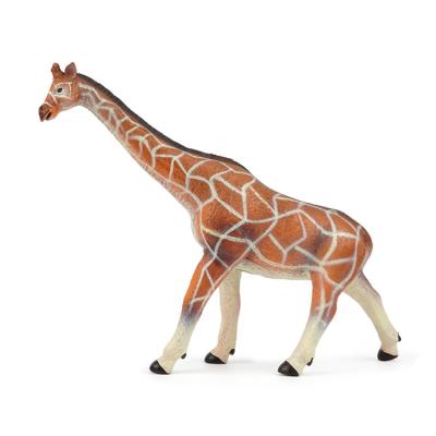 China Educative ; Interactive Cardboard Plastic Cute PVC Figure Jungle Animal Giraffe Toys For Children for sale