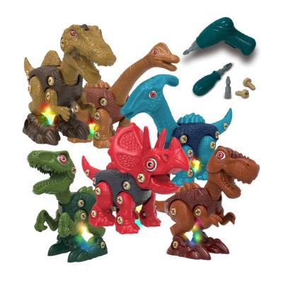 China Disassemble Dinosaur Toys Building Electric Drill Construction Engineering Game Kit ROD Toy Set Learning For Boys CYB265173 for sale