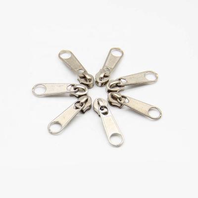 China Other Custom Metal Zipper Pulls No Lock Nickel Zipper Slider Puller for sale