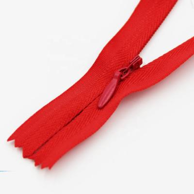 China Customized Length Invisible Nylon 3# Inch Zippers Invisible Separating Sizes For Clothes Or Shoes for sale