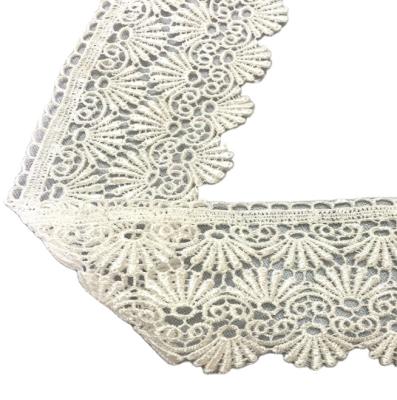 China African Lace Fabric Embroidery 100% Chemical Viable Polyester Lace Trim With High Quality for sale