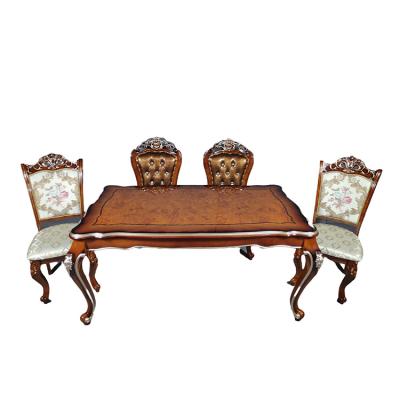 China Modern Home Luxury Elegant Dining Room Set Solid Wood Dining Room Set Table And Chair for sale