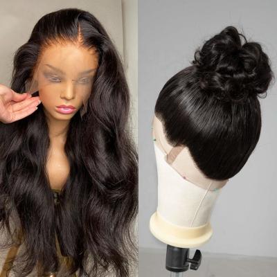 China Body Wave 100% Virgin Human Hair Wig 360 HD Full Lace Body Wave Wig 360 Brazilian Lace Frontal Wig for sale