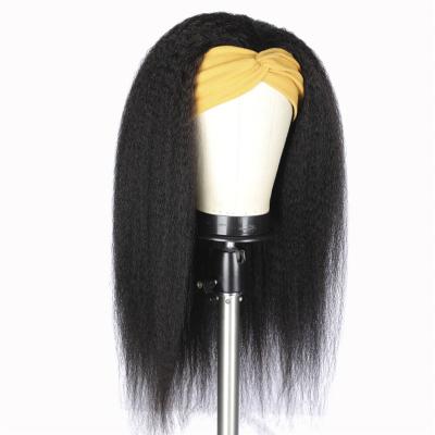 China Affordable Malaysian Straight Curly Virgin Human Hair Long Curly Yaki Pineapple Headband Edge Curly Wigs for sale