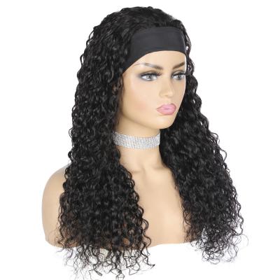 China Cheap Price Free Part Curly Virgin Hair Head Band Curly Wigs For Women for sale