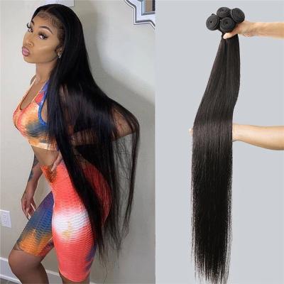 China Silky Straight Wave Virgin Raw Cuticle Aligned Natural Hair Vendors Bone Weave Mink Brazilian Hair Straight Hair Bundles for sale