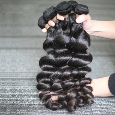 China 100% Brazilian Virgin Hair Mink Virgin Hair Weft Vendors Loose Wave 12a Grade Cuticle Aligned Hair 100% Loose Wave Bundles for sale