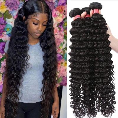 China Burmese Deep Wave Hair Vendor Deep Weave Bundles 8-30 Inch Cuticle Aligned Real Hair Deep Wave Bundles for sale