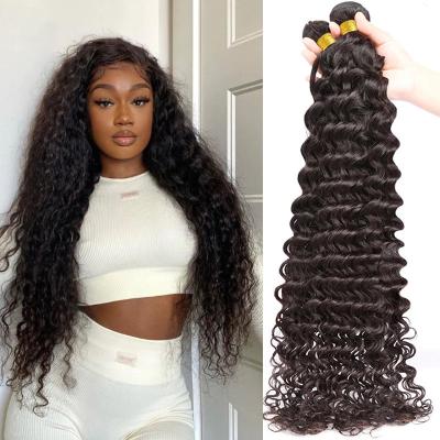 China Mink Brazilian Deep Wave Unprocessed Virgin Hair Deep Wave 100% Brazilian Virgin Hair Weave Vendors 100% Brazilian Raw Hair for sale