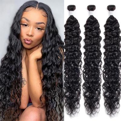 China Cheap Mink Brazilian Hair Curly Weave Water Wave Bundles Sellers Grade 10A Virgin Hair Raw Water Wave Bundles for sale