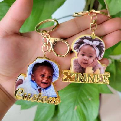 China Cute Cartoon Acrylic Pendant Nameplate Keychain Name Digit Key Chain Key Chain Pendant Kid Charm Child Fashion Jewelry Birthday Gift for sale