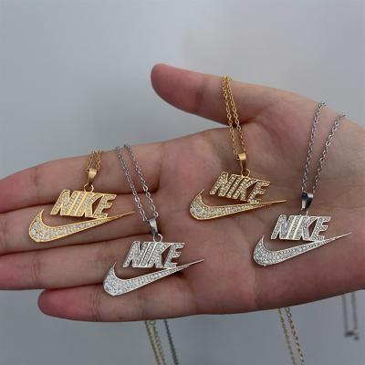 China The other high quality charm urban luxury necklace zircon hip hop street style famous brand men's and women's jewelry necklace for sale