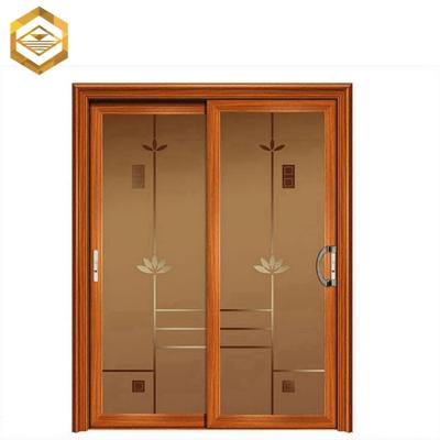 China Colorful Waterproof Wood Cavity Arch Slide Door Korean Factory for sale