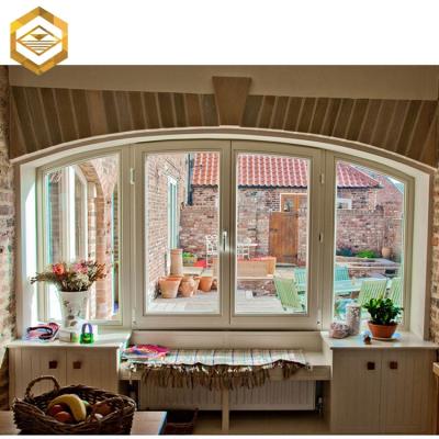 China Aluminum Swing Alloy Price Arch Casement Window for sale