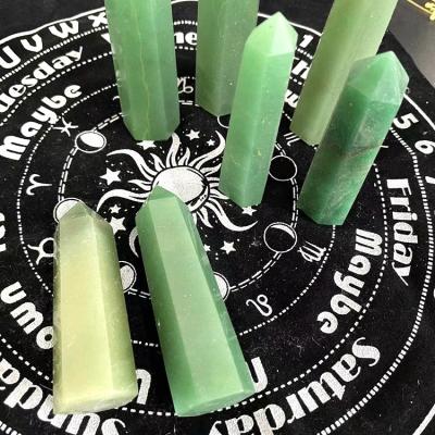 China Europe Home Fengshui Natural Dongling Jade Green Quartz Magic Crystal Wands Healing Stones Tower Heads Obelisk Wholesale for sale