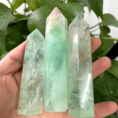 China Wholesale bulk green kilogram of Europe crystals fluorite point crystals healing stones1 assprted sizes for sale