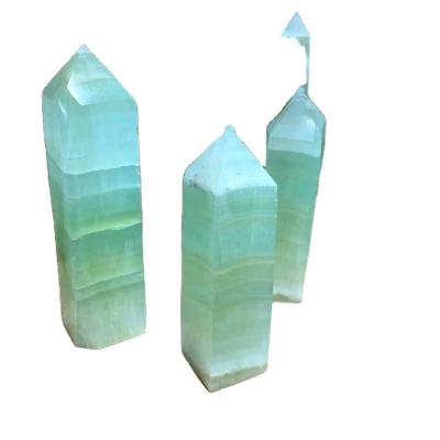 China Europe High Quality Caribbean Pillar Crystals Healing Stones Large Tower Point Crystal Wand Wholesale for sale