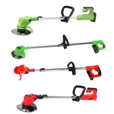 China 21V Aluminum Electric Lithium-ion Lawn Mower Kit Garden Tools Edger Grass Trimmer Chasis Cordless Weed Brush Cutter With Replace Blade for sale