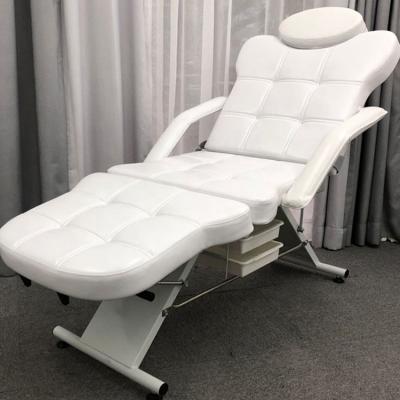 China Modern Portable Adjustable Salon Furniture Metal Frame Beauty Facial Table Customized Color Massage Bed Tattoo Chair For Sale for sale