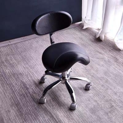 China Hydraulic hair/beauty/tattoo salon salon equipment salon chair with wheels saddle adjustable synthetic leather stool for sale