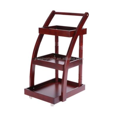 China Barber Shop Beauty Salon Spa Beauty Salon Tools Carts /wooden Salon Trolley With Wheels for sale