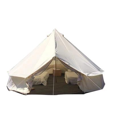 China Trigone/V-type Ground Nail New Design  Bell  Glamping Tent  3M 4M 5M 6M Luxury Cotton Yurt 4 Season Outdoor  bell tent for sale for sale