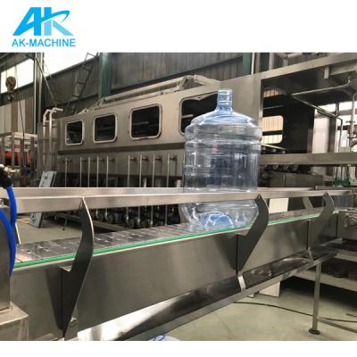 China Automatic Production 450BPH 3&5 Gallon Beverage Barrel Bucket Pot Pure Water Washing Filling Capping Machine for sale