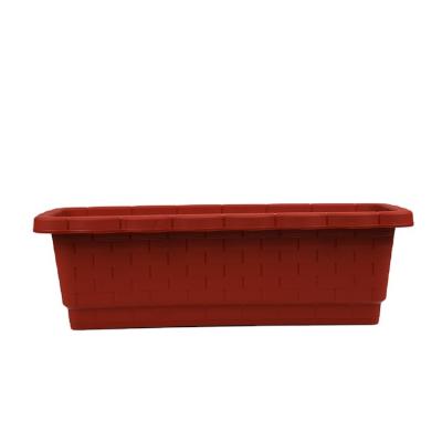 China Self Watering Pots Transitional Rectangular Plastic Flower Pot For Seedlings for sale