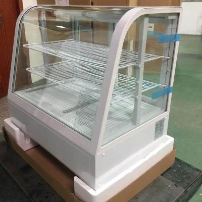 China Single-temperature 100L Commercial Bakery Display Cooler Showcase Cake Glass Upright Glass Small Counter Fridge for sale