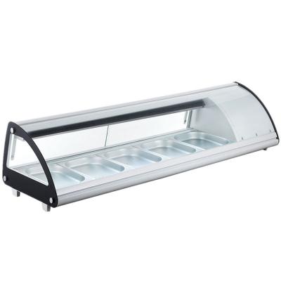 China Double-temperature salad, cooked and cold dish, refrigerated sushi display cabinet for sale