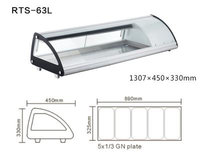 China 63L Single-temperature Sushi Salad Bread Cake Freshness Refrigerated Display Cabinet for sale