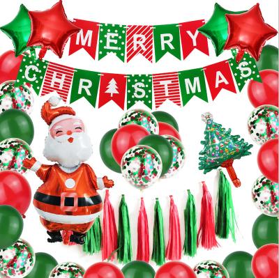 China LUCKY Christmas Decorations Balloon Set Happy New Year Paper Balloon Cartoon Movie Balloon Foil Balloon Set for sale