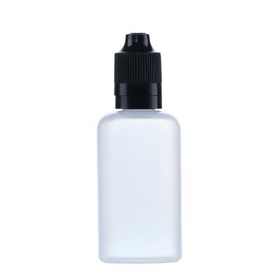 China Soft Touch Empty Set 10ml 15ml 30ml 100ml PE Dropper Bottle Base Plastic Squeezable Frosted Classic Bottle With Black Lid for sale